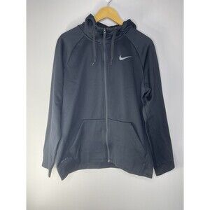 Nike Jacket Adult Size:L Black Hoodie Full Zip Hoodie Track Coat Mens Athleisure